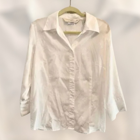 PENMANS VINTAGE White‎ Blouse with Floral Design - Picture 1 of 7